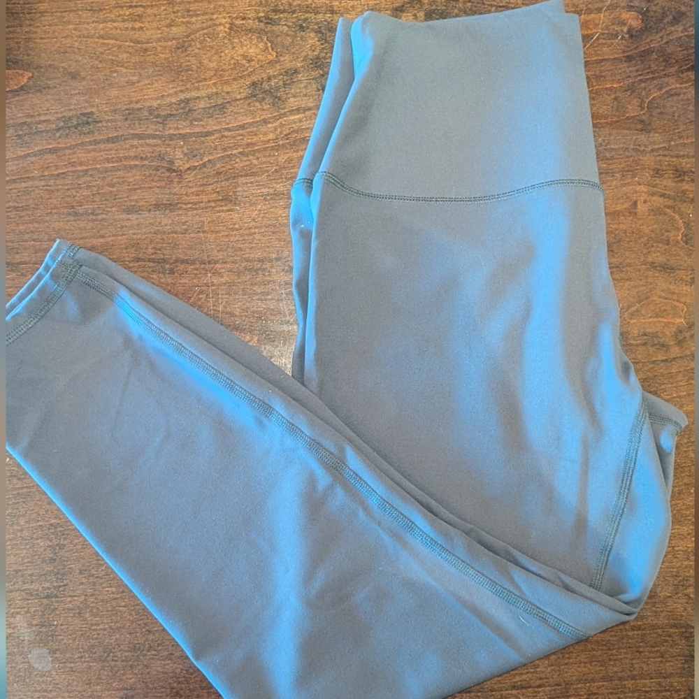 RBX Logo Activewear Leggings — Slate Gray, Size Large